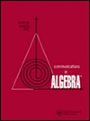 Communications In Algebra杂志