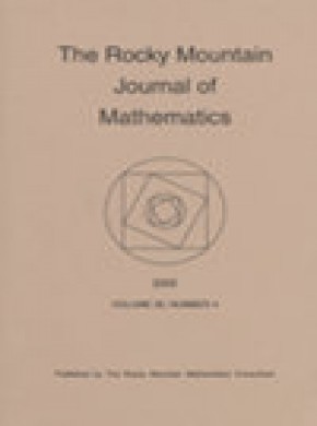 Rocky Mountain Journal Of Mathematics杂志