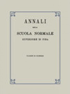 Annali Della Scuola Normale Superiore Di Pisa-classe Di Scienze杂志