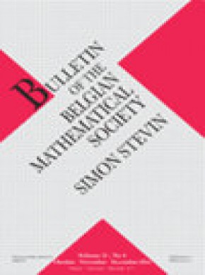 Bulletin Of The Belgian Mathematical Society-simon Stevin杂志