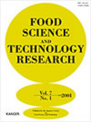 Food Science And Technology Research杂志