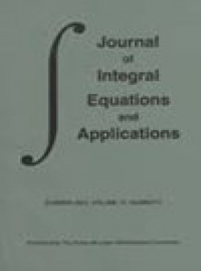 Journal Of Integral Equations And Applications杂志