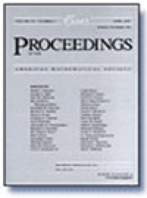 Proceedings Of The American Mathematical Society