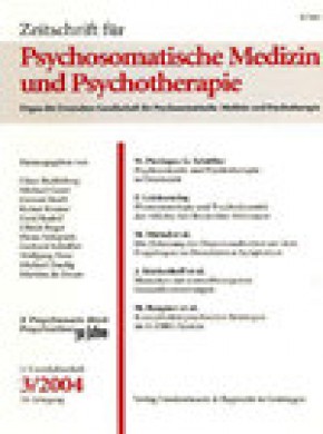 Zeitschrift Fur Psychosomatische Medizin Und Psychotherapie杂志