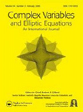 Complex Variables And Elliptic Equations杂志