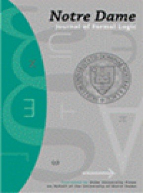 Notre Dame Journal Of Formal Logic杂志