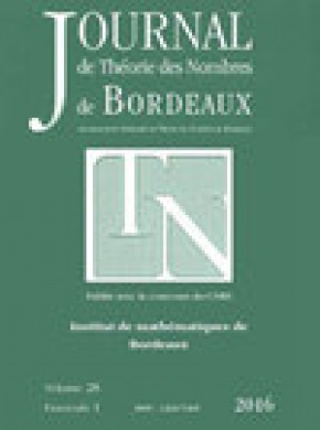 Journal De Theorie Des Nombres De Bordeaux杂志