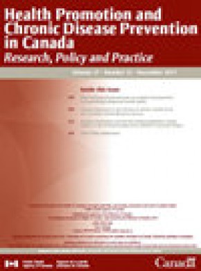 Health Promotion And Chronic Disease Prevention In Canada-research Policy And Pr杂志