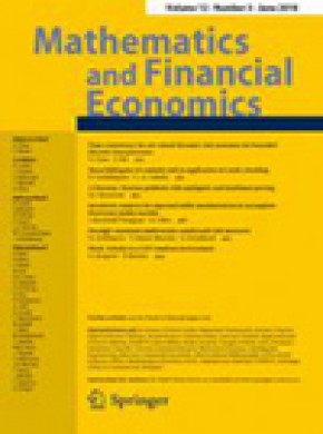 Mathematics And Financial Economics杂志