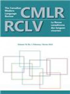 Canadian Modern Language Review-revue Canadienne Des Langues Vivantes杂志