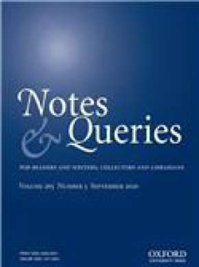 Notes And Queries杂志