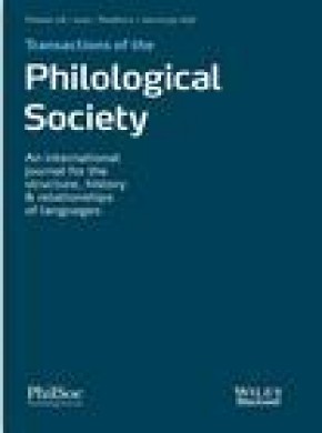 Transactions Of The Philological Society杂志