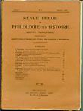 Revue Belge De Philologie Et D Histoire杂志