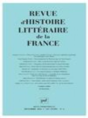 Revue D Histoire Litteraire De La France杂志