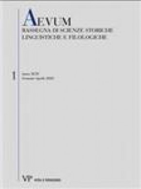 Aevum-rassegna Di Scienze Storiche Linguistiche E Filologiche杂志