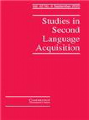 Studies In Second Language Acquisition杂志