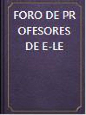 Foro De Profesores De E-le杂志