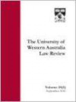 University Of Western Australia Law Review杂志