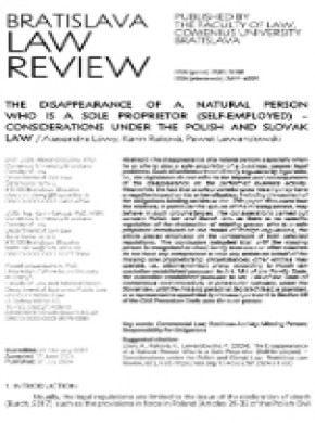 Bratislava Law Review杂志