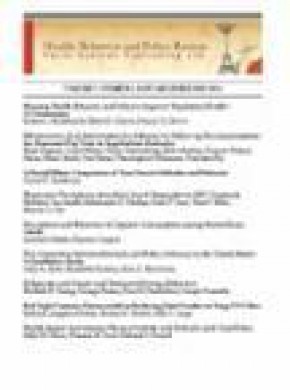 Health Behavior And Policy Review杂志