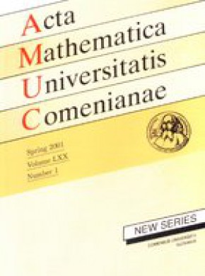 Acta Mathematica Universitatis Comenianae杂志