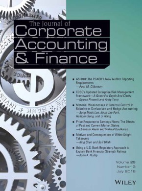 Journal Of Corporate Accounting And Finance杂志